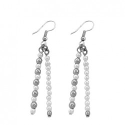 Conjunto Perlas con Bolitas y Caravanas.