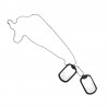 Collar Chapa Doble Identificatoria 60 cms.