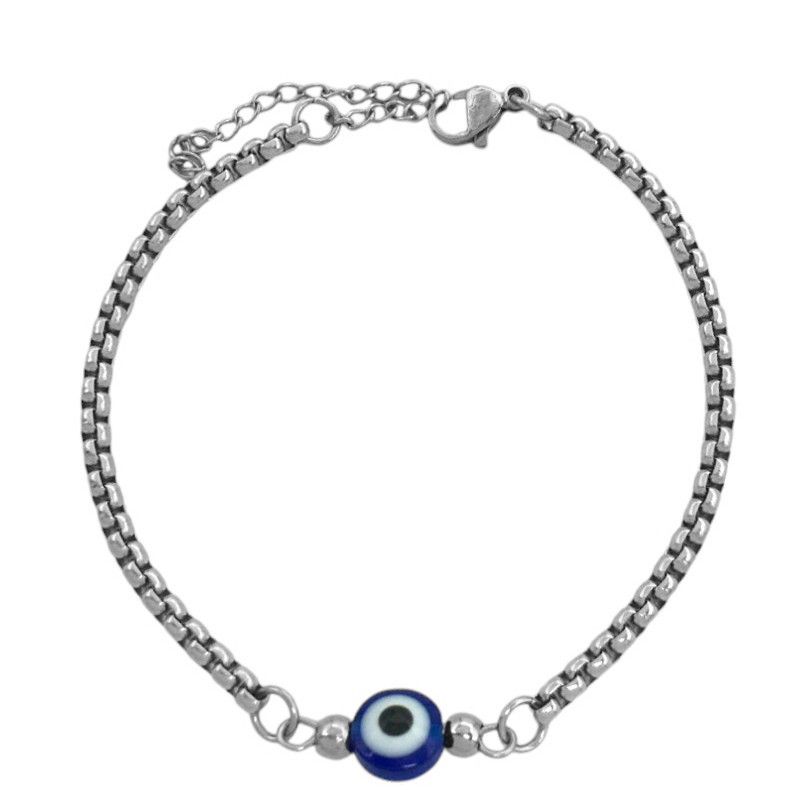 Pulsera Rolo Cuadrada con Ojo 18cms + 4 cms.