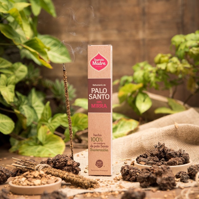 Sahumerio Mirra y Palo Santo.