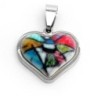 Dije Corazon Piedra (Violeta) Multicolor 2,3 cms.