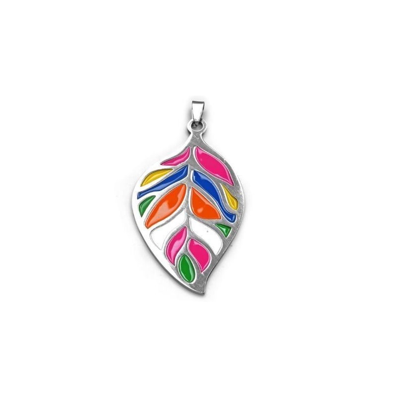 Dije Hoja Multicolor 6,4 cms.
