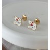 Abridor Enchapado en Oro 24K Conejito Esmaltado.