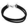 Pulsera Gamuza Negra 18 cms.