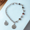 Pulsera San Benito con Murano 20 cms.